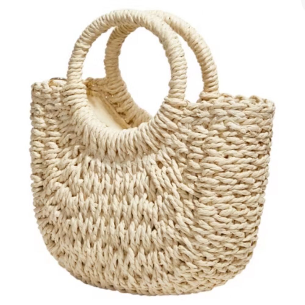 CUPSHE  RING HANDLE STRAE BAG - Picture 3 of 4